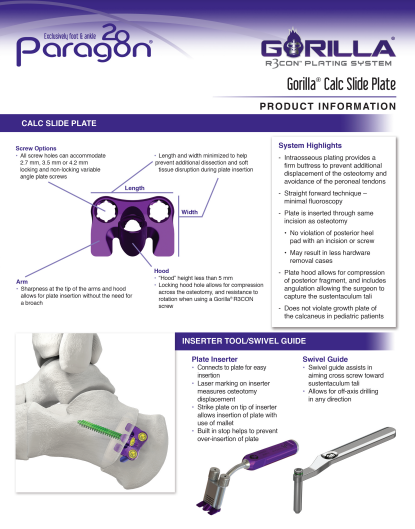 Calc Slide Plating Brochure