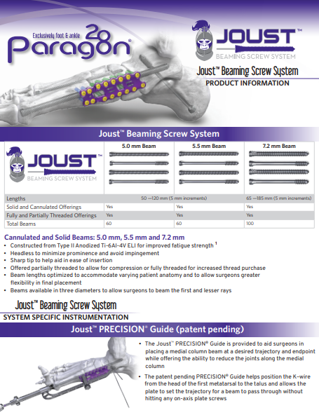 Joust™ Beaming Screw System Brochure