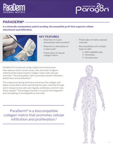 Paraderm® Dermal Matrix Brochure