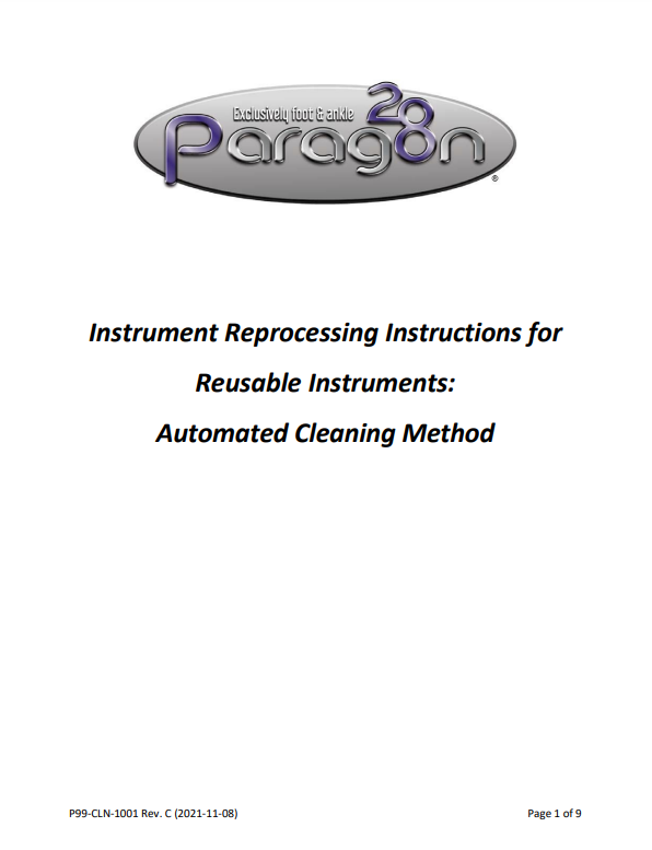 reusable instrument reprocessing instructions automated cleaning method